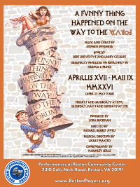 Poster image for A Funny Thing Happened on the Way to the Forum by Reston Community Players